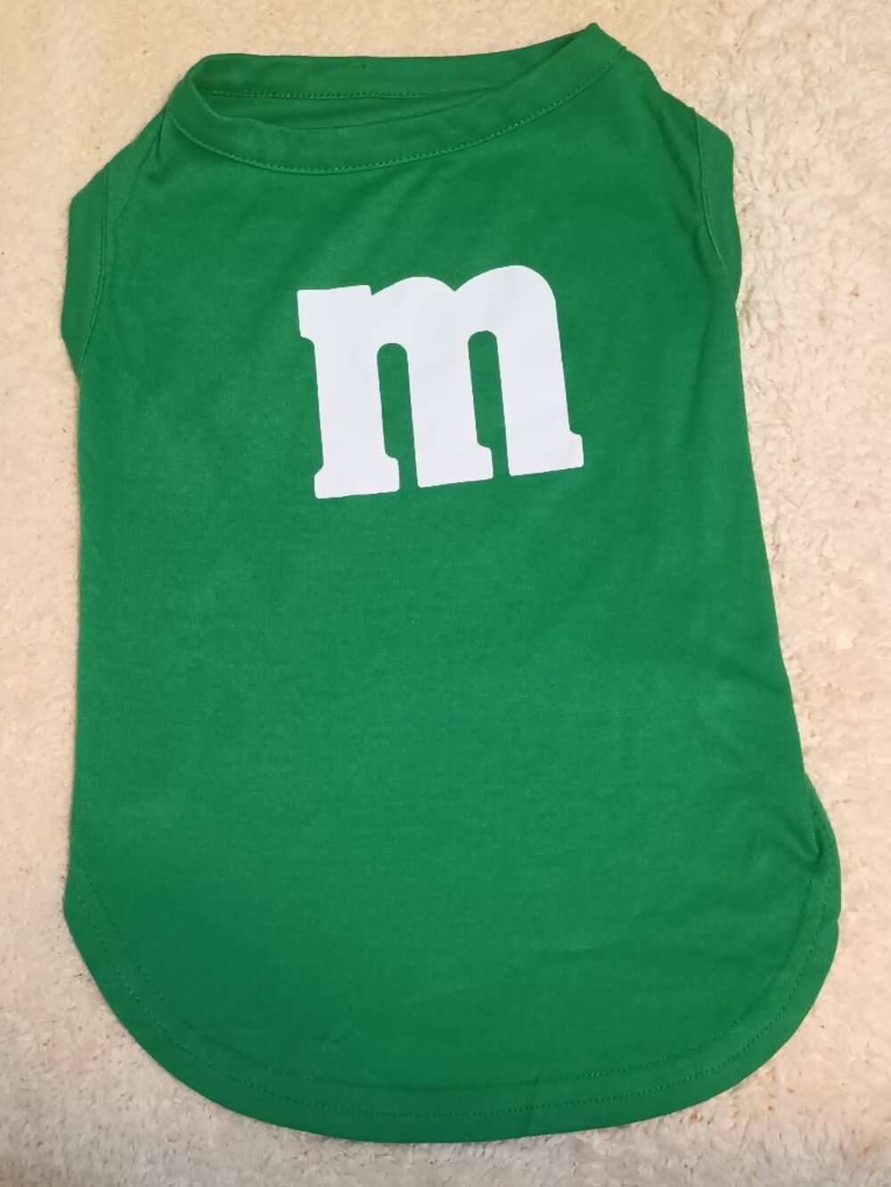 NWOT ~ Halloween Dog Shirt Screen Printed "The M Costume" (AKA M&M Logo Shirt)